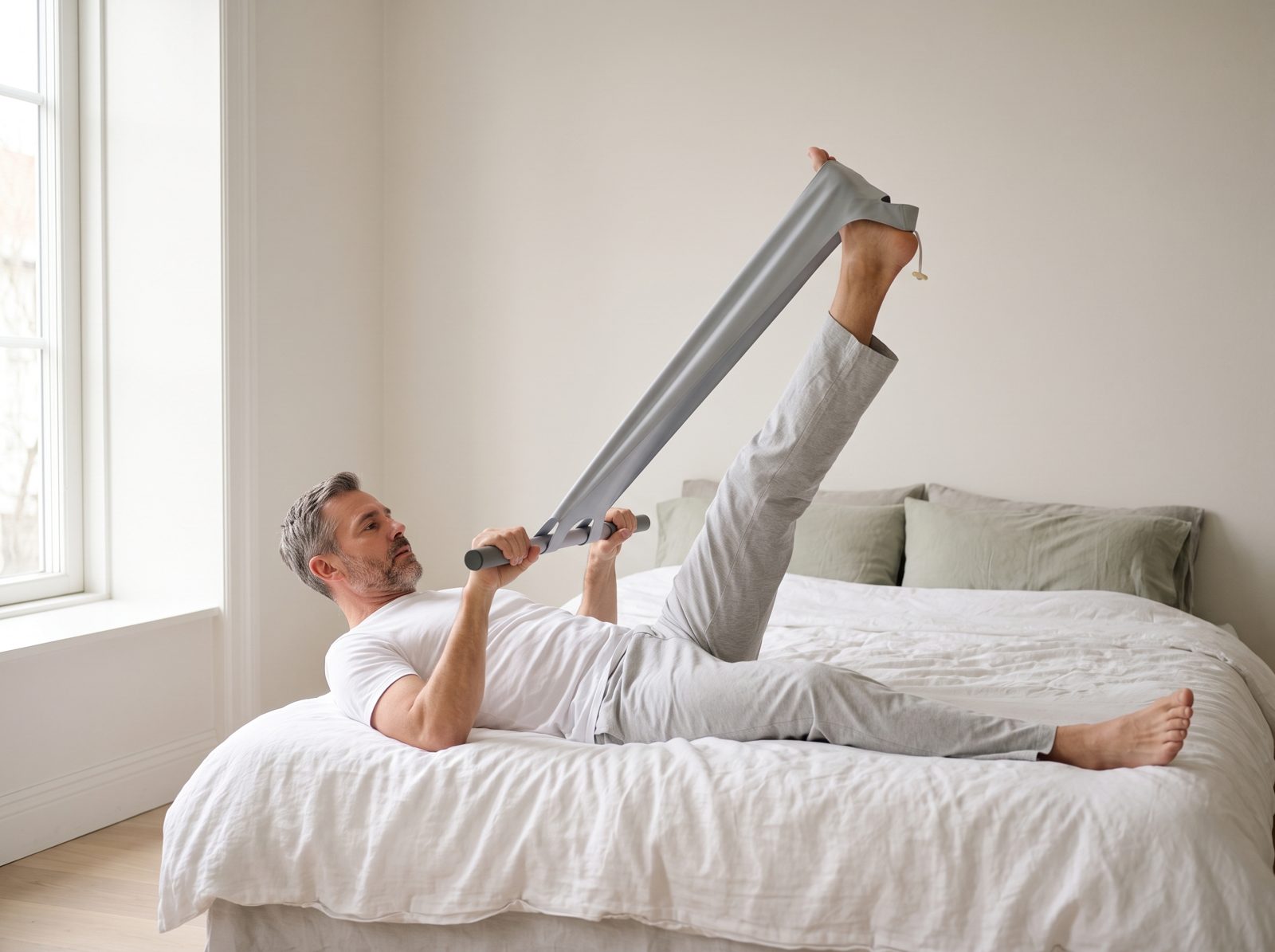 Im Bett, vor dem ersten Schritt